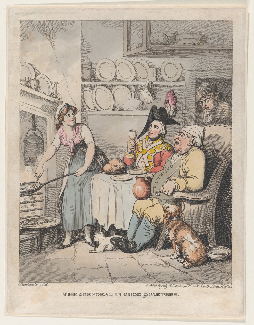 Korpralen i goda kvarter, 18 juli 1802, 18 juli 1802. av Thomas Rowlandson
