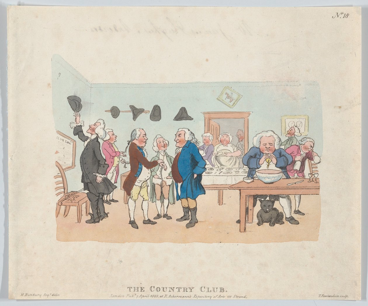 The Country Club, 7 april 1803., 7 april 1803. av Thomas Rowlandson