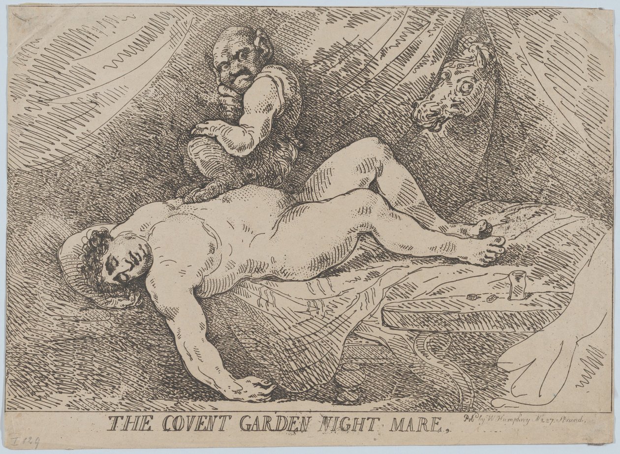 The Covent Garden Night Mare, 20 april 1784, 20 april 1784. av Thomas Rowlandson