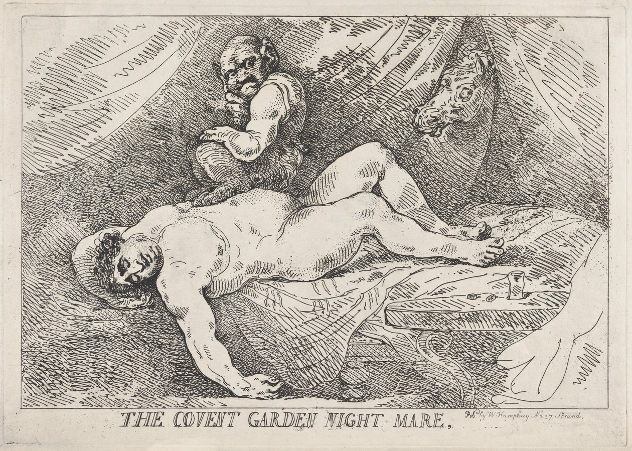 The Covent Garden Night Mare, 20 april 1784, 20 april 1784. av Thomas Rowlandson