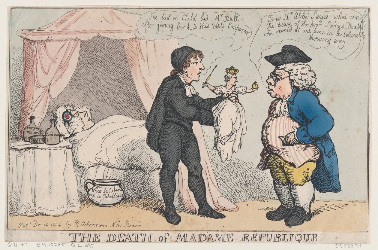 Fru republikens död den 14 december 1804., 14 december, av Thomas Rowlandson