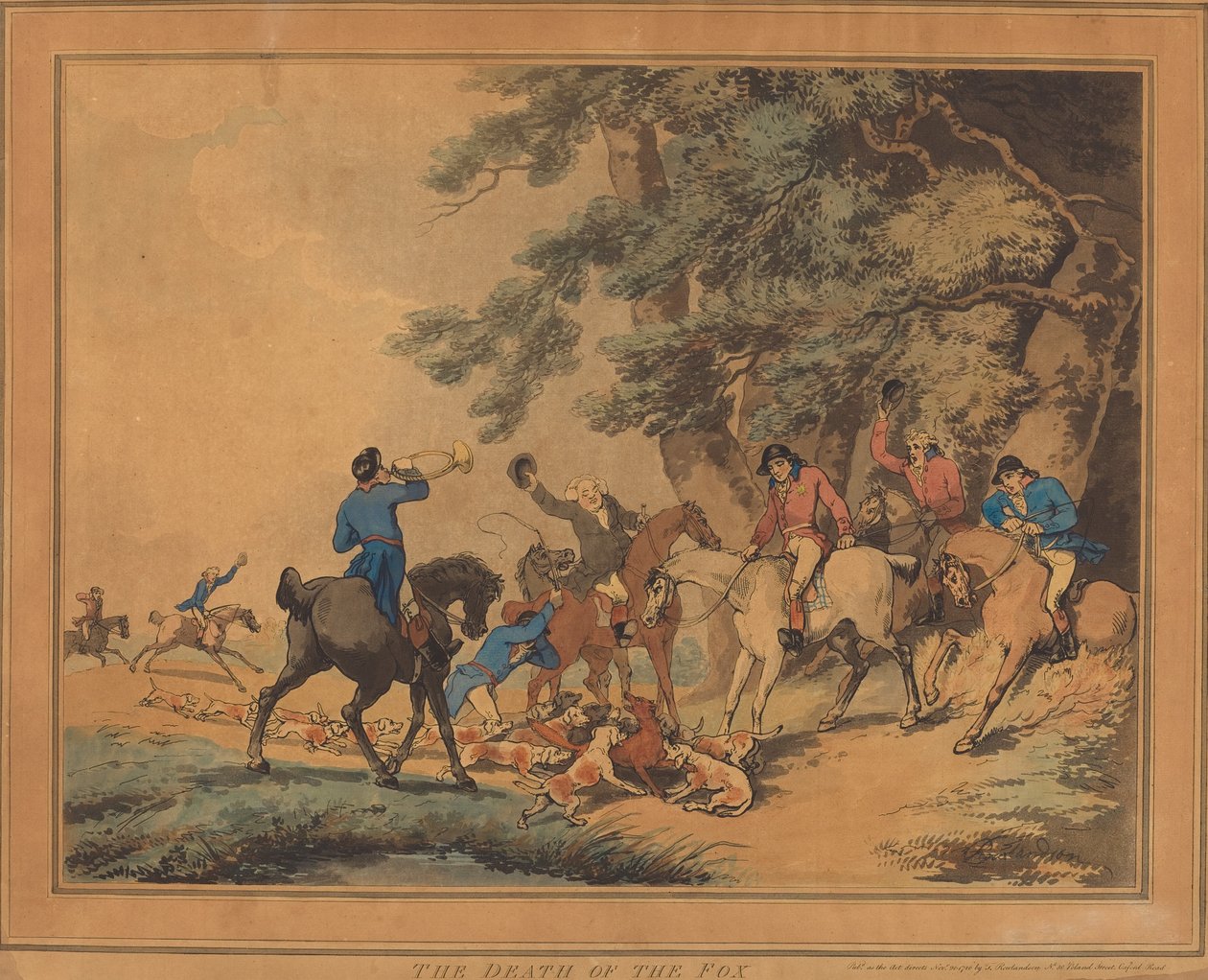 The Death of the Fox, publicerad 1786. av Thomas Rowlandson