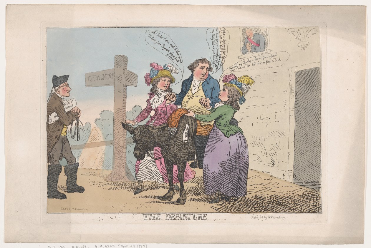 Avgången 29 april 1784, 29 april 1784. av Thomas Rowlandson
