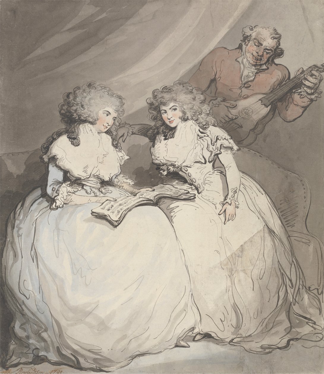Hertiginnan av Devonshire och grevinnan av Bessborough av Thomas Rowlandson