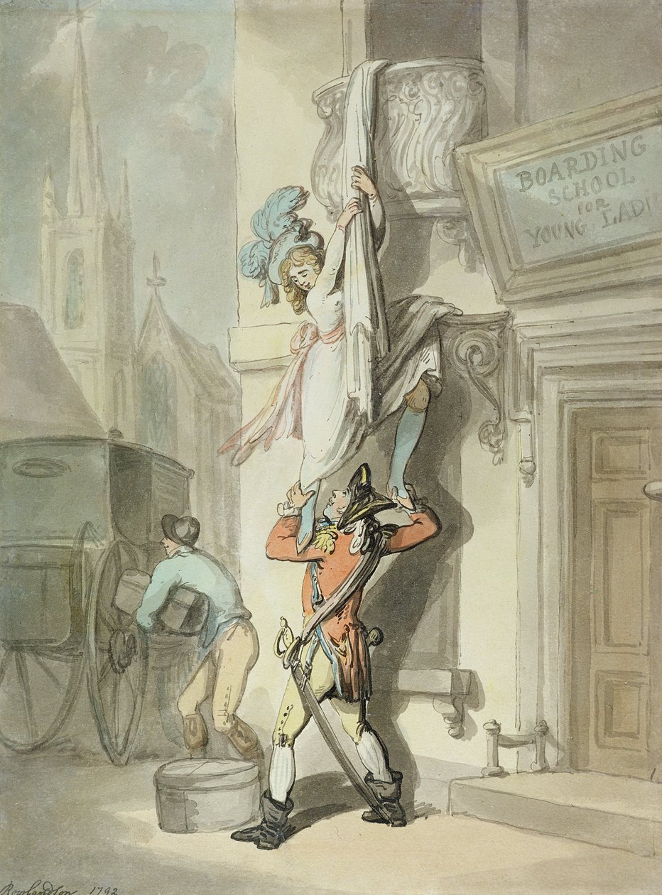 Elopementet av Thomas Rowlandson