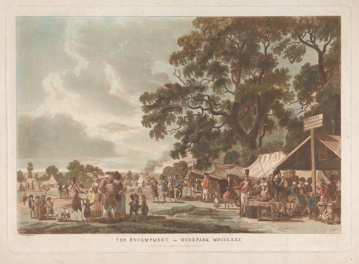 Lägret i Hyde Park av Thomas Rowlandson
