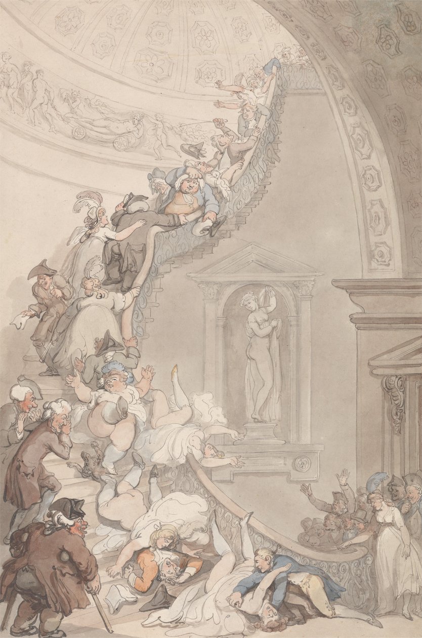 Utställningen ”Stare-Case”, Somerset House av Thomas Rowlandson