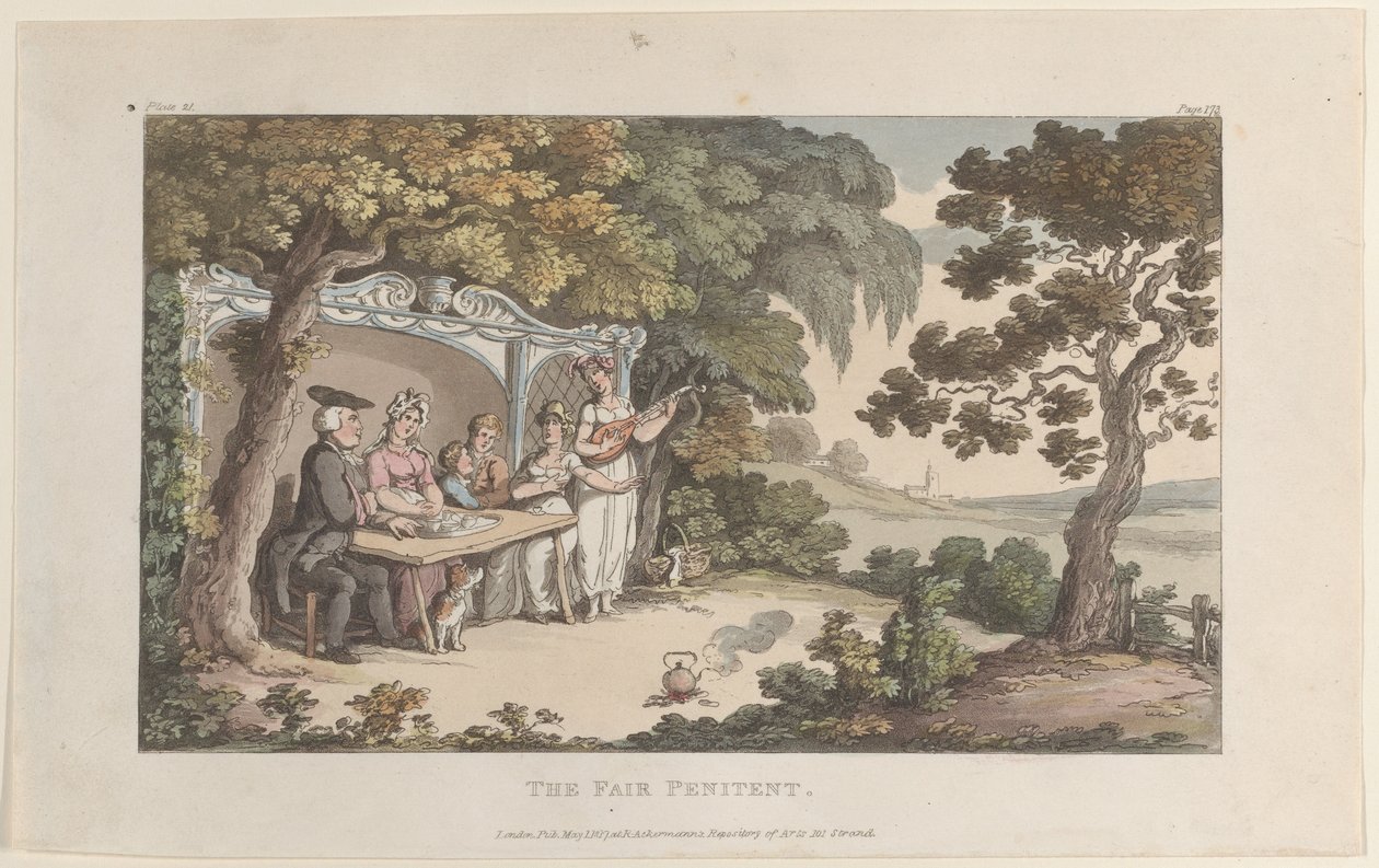 The Fair Penitent, från The Vicar of Wakefield, 1 maj 1817., 1 maj 1817. av Thomas Rowlandson