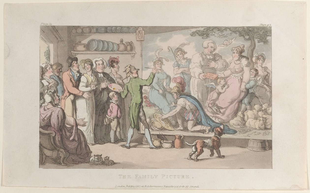 Familjebilden, från The Vicar of Wakefield, 1 maj 1817., 1 maj 1817. av Thomas Rowlandson