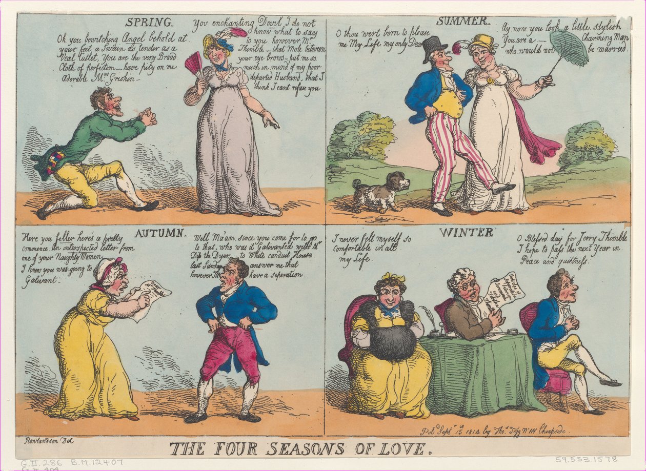 Kärlekens fyra årstider, 15 september 1814, 15 september 1814. av Thomas Rowlandson