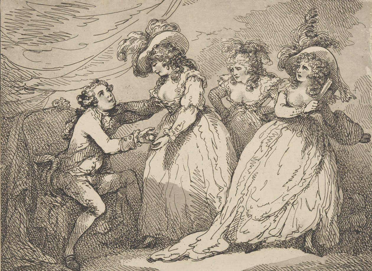 Guldäpplet, eller det moderna Paris, 2 mars 1785., 2 mars 1785. av Thomas Rowlandson