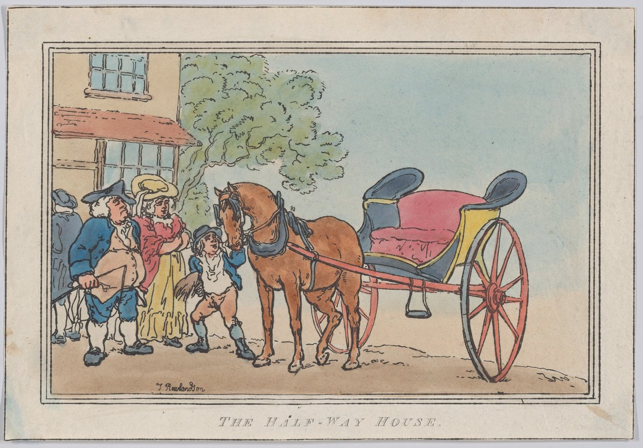 The Half-Way House, utgiven 1787 en senare nyutgivning., utgiven 1787 en senare nyutgivning. av Thomas Rowlandson