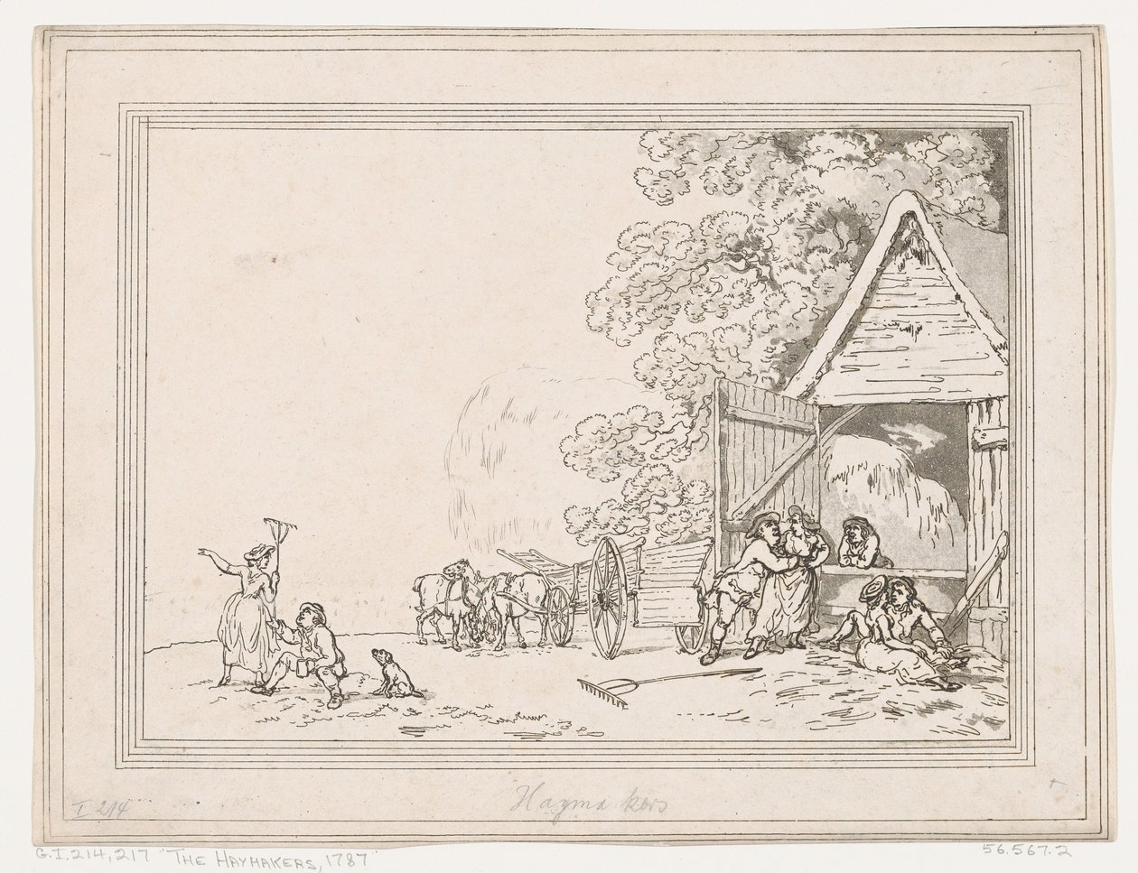 Hömakarna, 1787, 1787. av Thomas Rowlandson