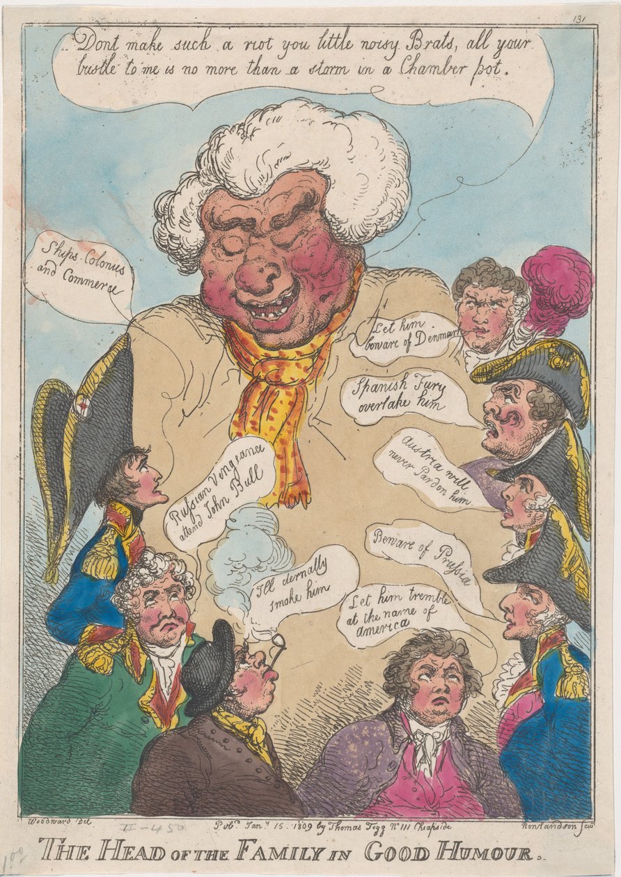 Familjens överhuvud med gott humör, 15 januari 1809., 15 januari 1809. av Thomas Rowlandson