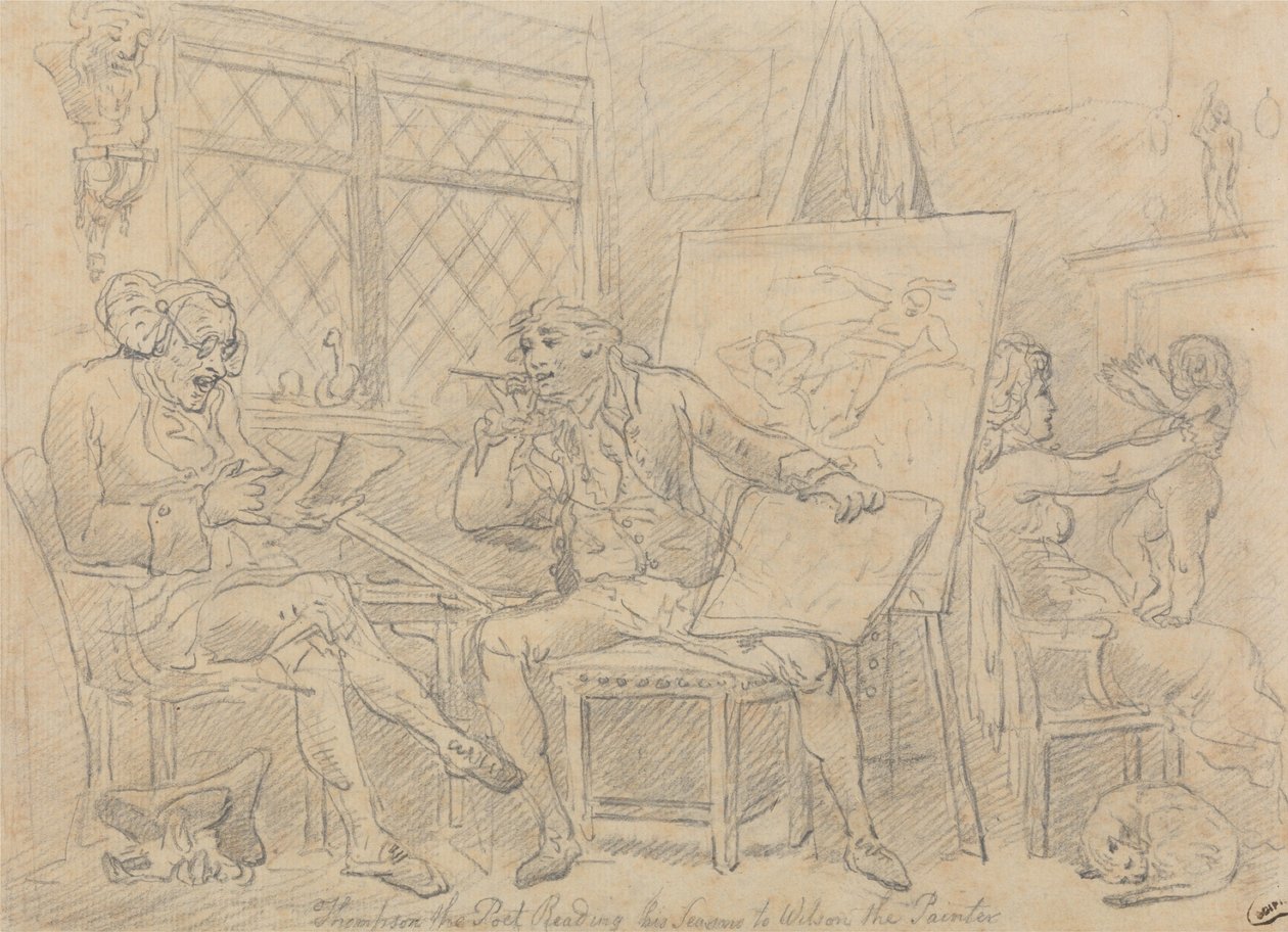 Historikern som inspirerar den unge målarens fantasi av Thomas Rowlandson