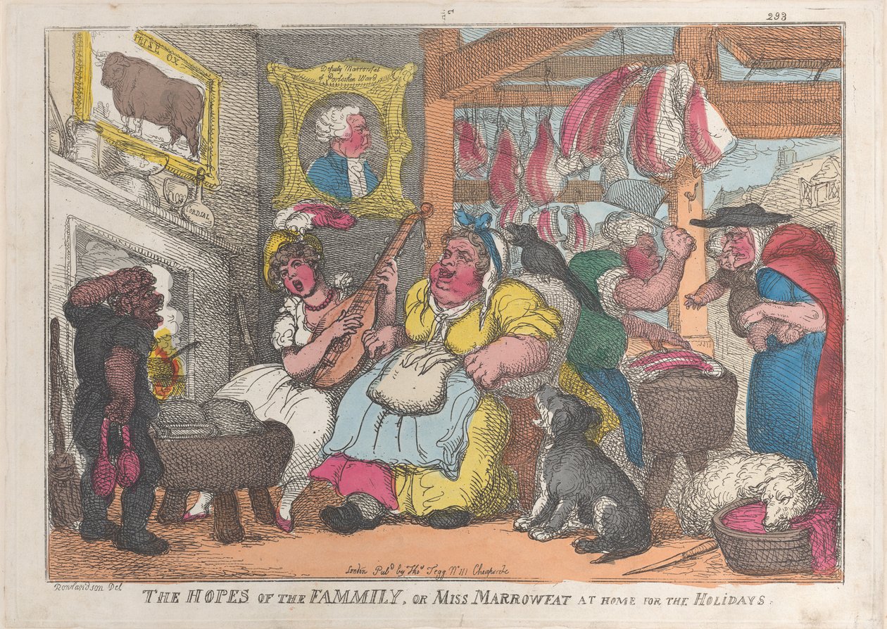 The Hopes of the Family, eller Miss Marrowfat hemma för semestern, 1809-13., 1809-13. av Thomas Rowlandson