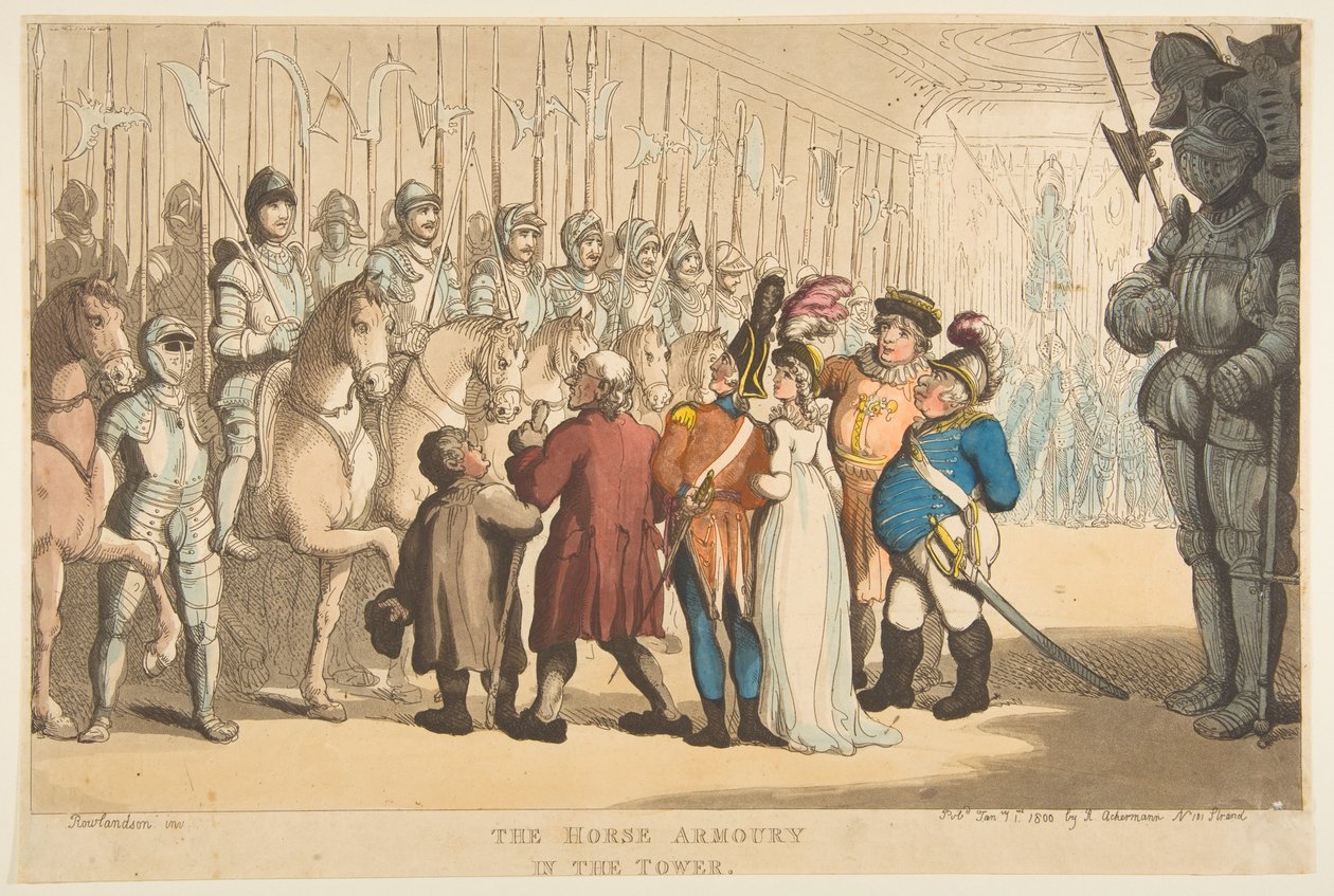 Hästrustkammaren i tornet, 1 januari 1800. av Thomas Rowlandson