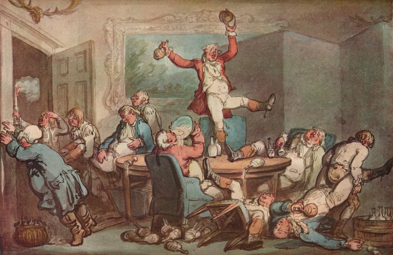 Jaktnattvarden, c1780-1825. av Thomas Rowlandson