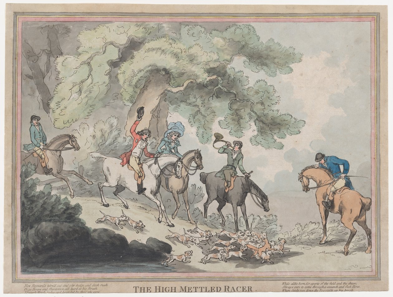 Jägaren från The Life of a Racehourse, eller The High-Mettled Racer, 20 juli 1789., 20 juli 1789 av Thomas Rowlandson