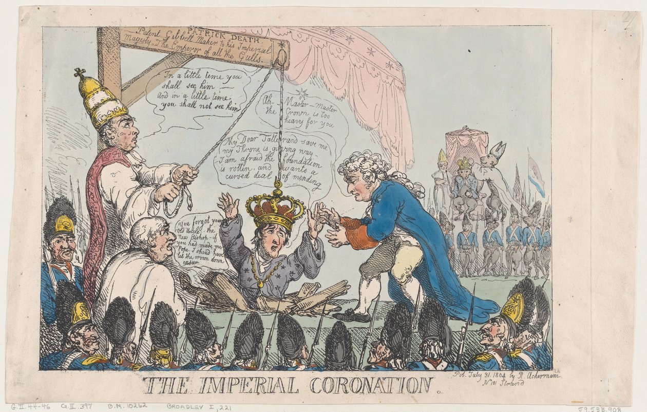Den kejserliga kröningen, 31 juli 1804., 31 juli 1804. av Thomas Rowlandson