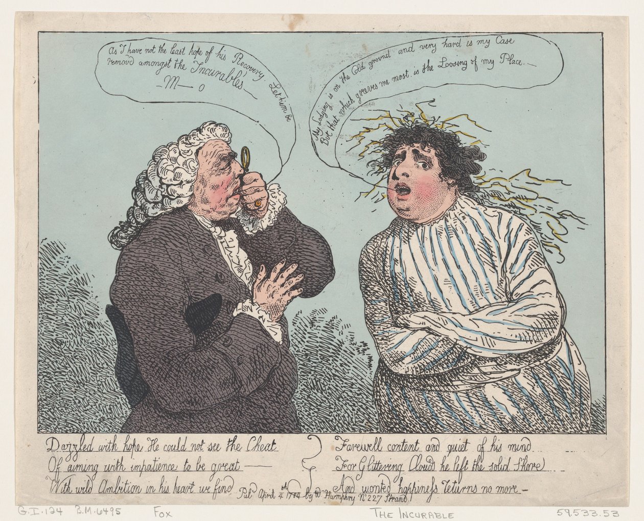 De obotlige, 4 april 1784, 4 april 1784. av Thomas Rowlandson
