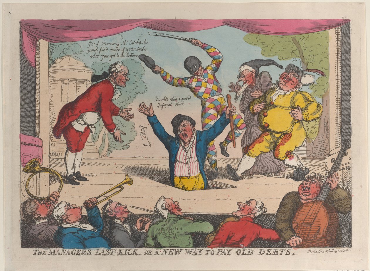 Chefens sista spark, eller ett nytt sätt att betala gamla skulder, 29 september 1811, 29 september 1811. av Thomas Rowlandson
