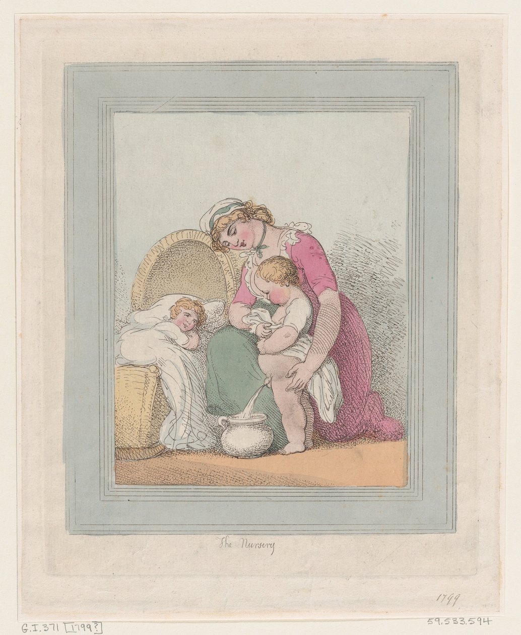 Barnkammaren, 1799., 1799. av Thomas Rowlandson