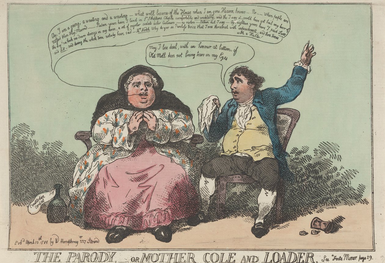 Parodin – eller Mor Cole och Ledaren av Thomas Rowlandson