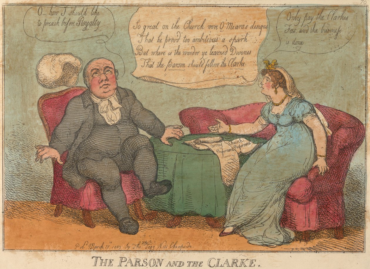 ”The Parson and the Clarke”, nr 76 av Thomas Rowlandson