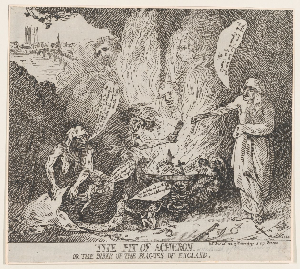 The Pit of Acheron eller The Birth of the Plagues of England, 28 januari 1784., 28 januari 1784. av Thomas Rowlandson