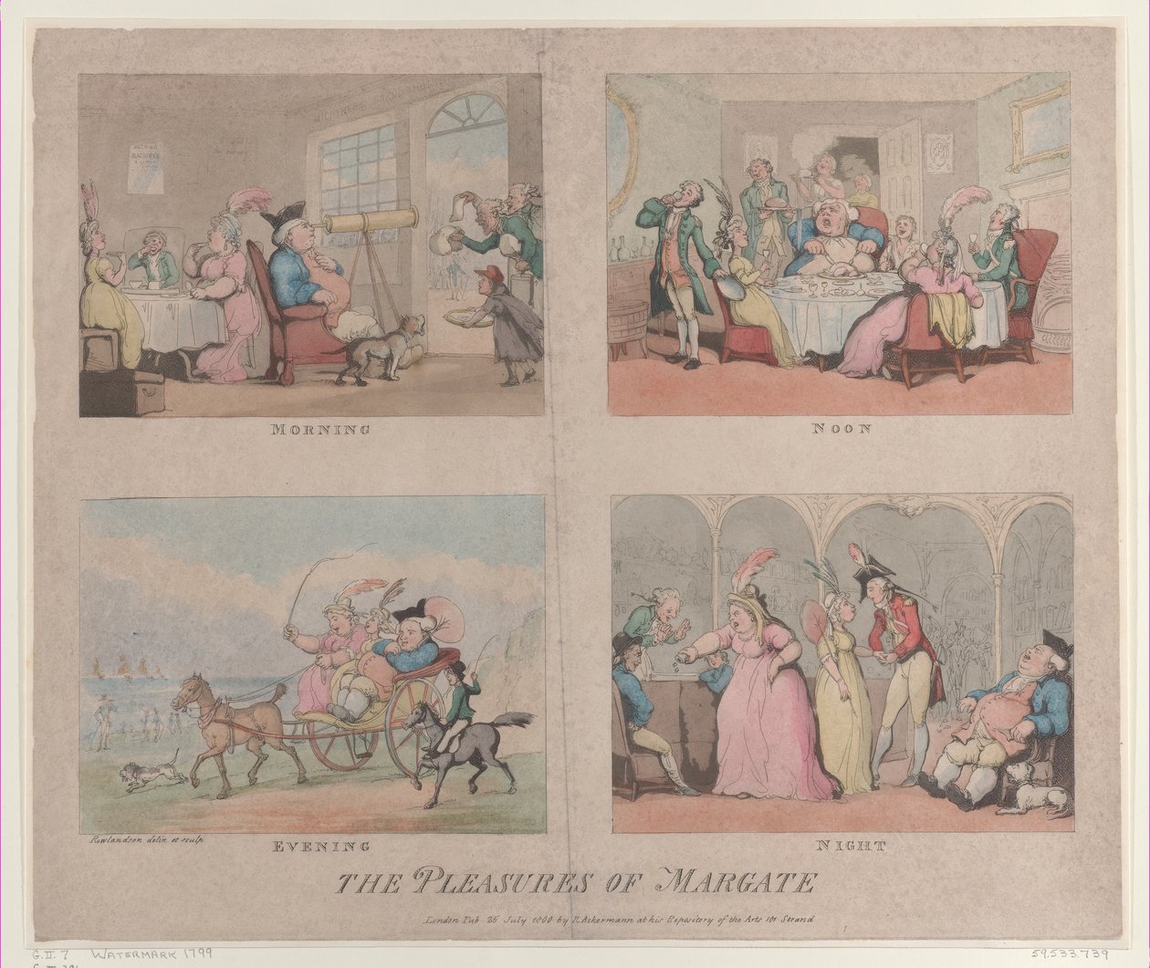 The Pleasures of Margate, 25 juli 1800, 25 juli 1800. av Thomas Rowlandson