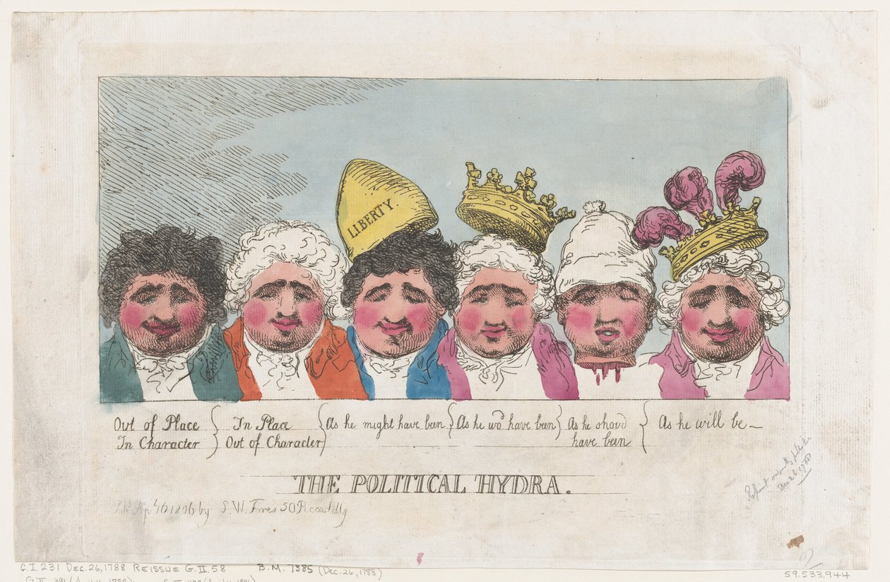 The Political Hydra, 16 april 1806., 16 april 1806. av Thomas Rowlandson