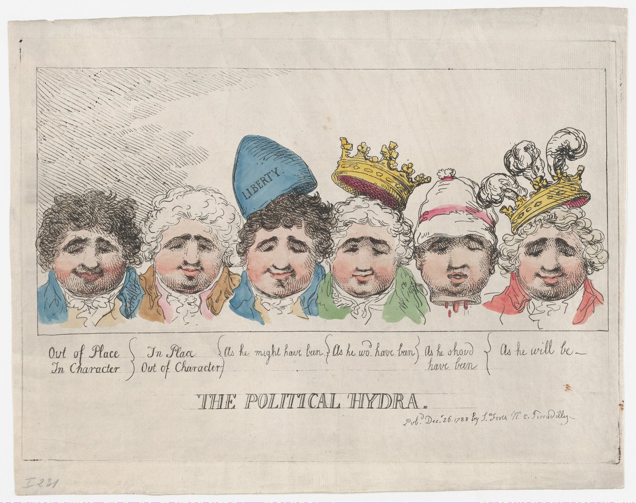 The Political Hydra, 26 december 1788., 26 december 1788. av Thomas Rowlandson