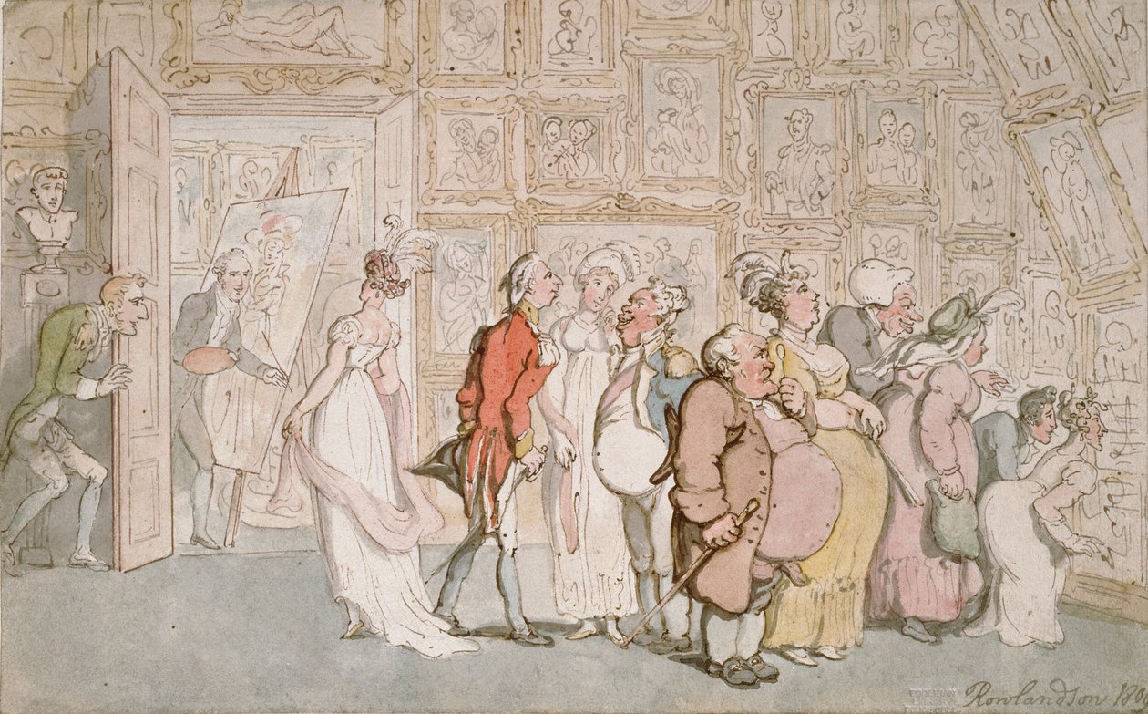 Porträttmålarens förrum, 1809 av Thomas Rowlandson