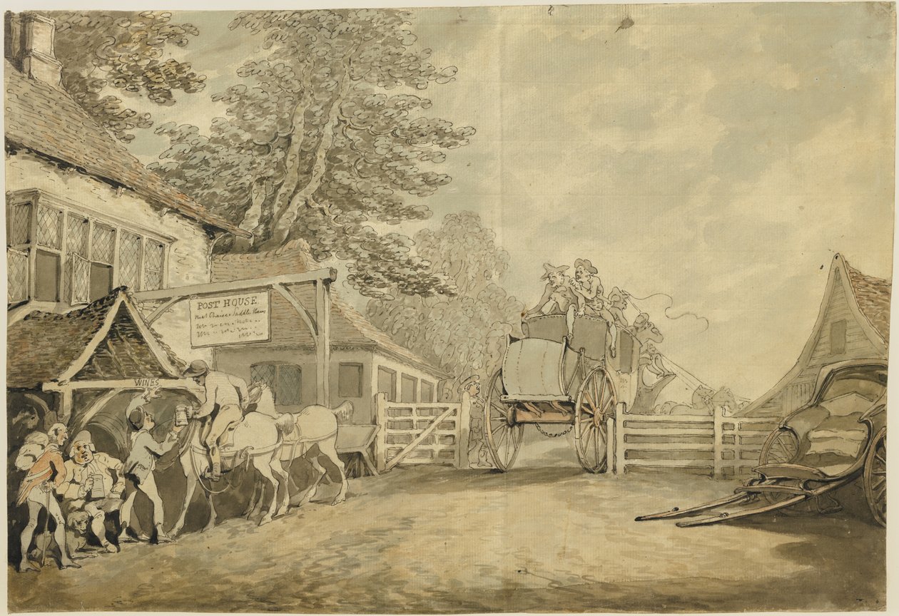 Posthuset, c.1778–80 av Thomas Rowlandson
