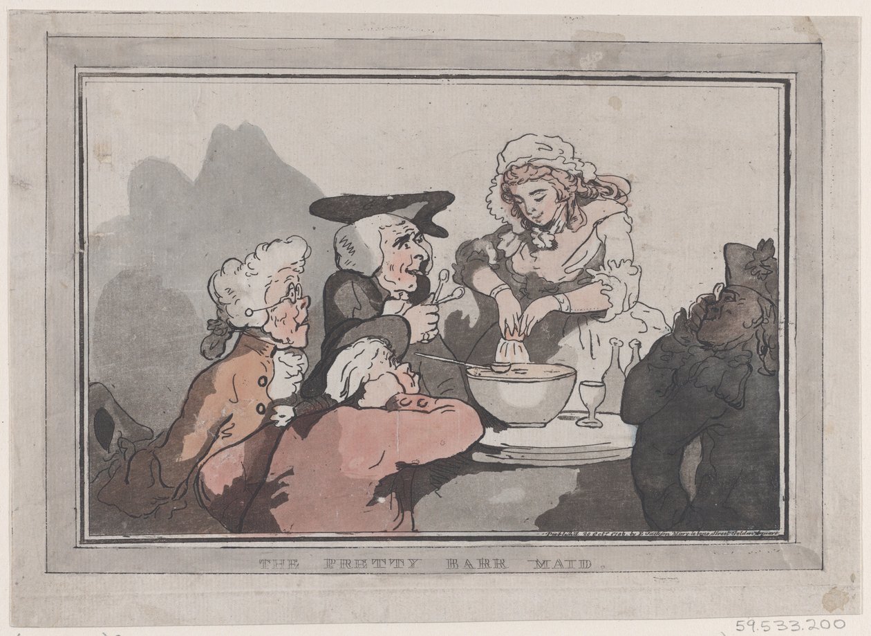 The Pretty Barr Maid, 20 oktober 1786, 20 oktober 1786. av Thomas Rowlandson