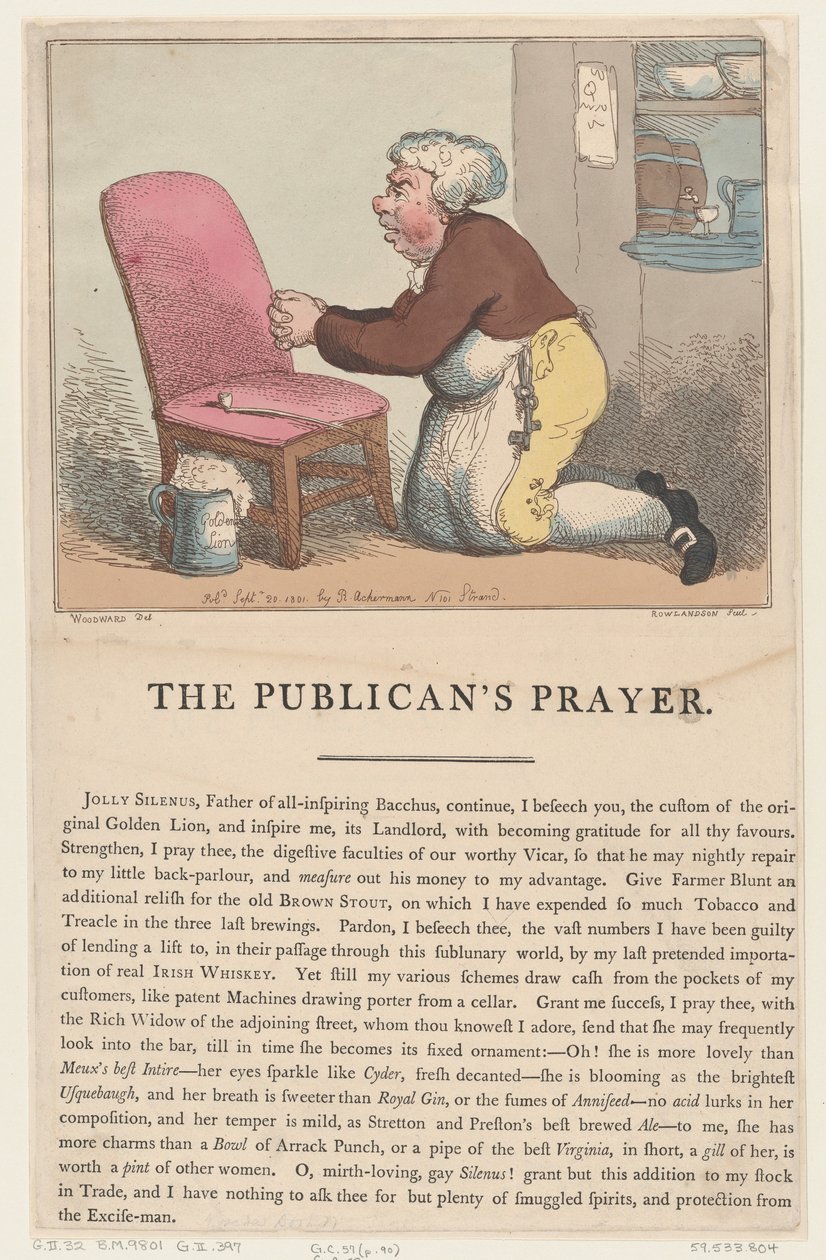 Publikanens bön, 20 september 1801, 20 september 1801. av Thomas Rowlandson