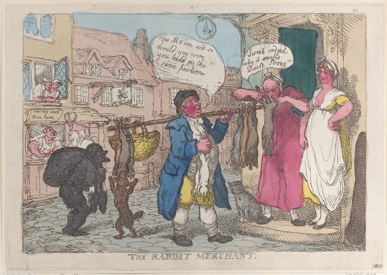 Kaninhandlaren, 1810, 1810. av Thomas Rowlandson