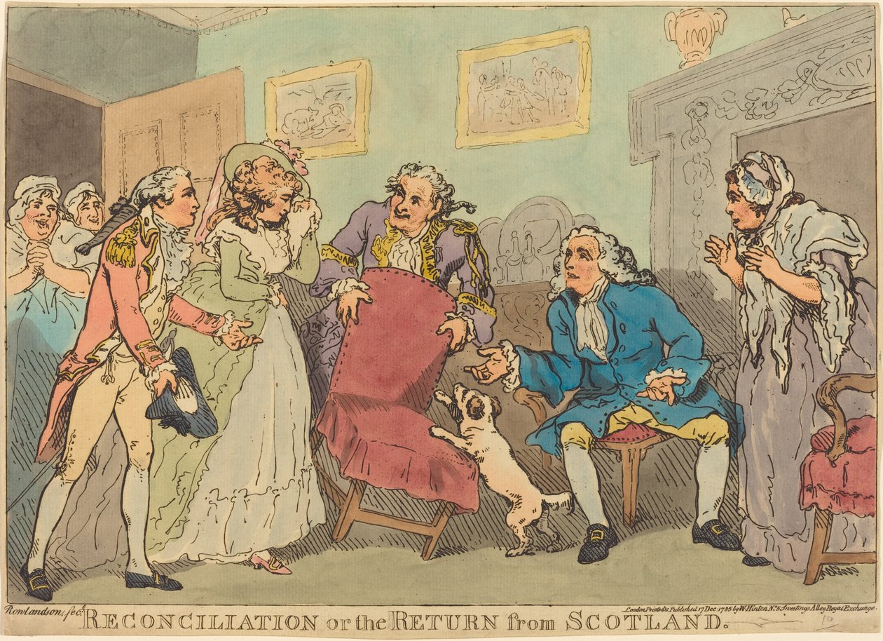 Försoningen, eller återkomsten från Skottland av Thomas Rowlandson