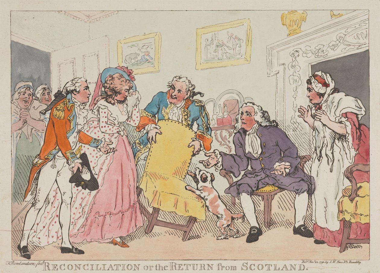 Försoningen, eller återkomsten från Skottland av Thomas Rowlandson