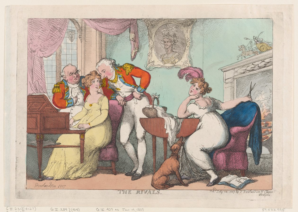 Rivalerna, 14 juli 1807, 14 juli 1807. av Thomas Rowlandson