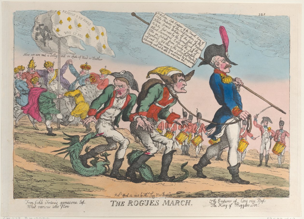 The Rogues March, 12 april 1814., 12 april 1814. av Thomas Rowlandson