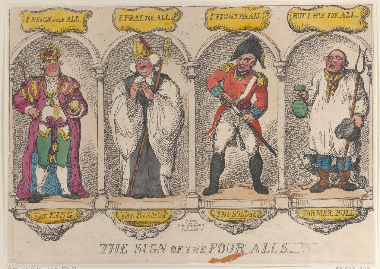 De fyra allas tecken, 1810., 1810. av Thomas Rowlandson