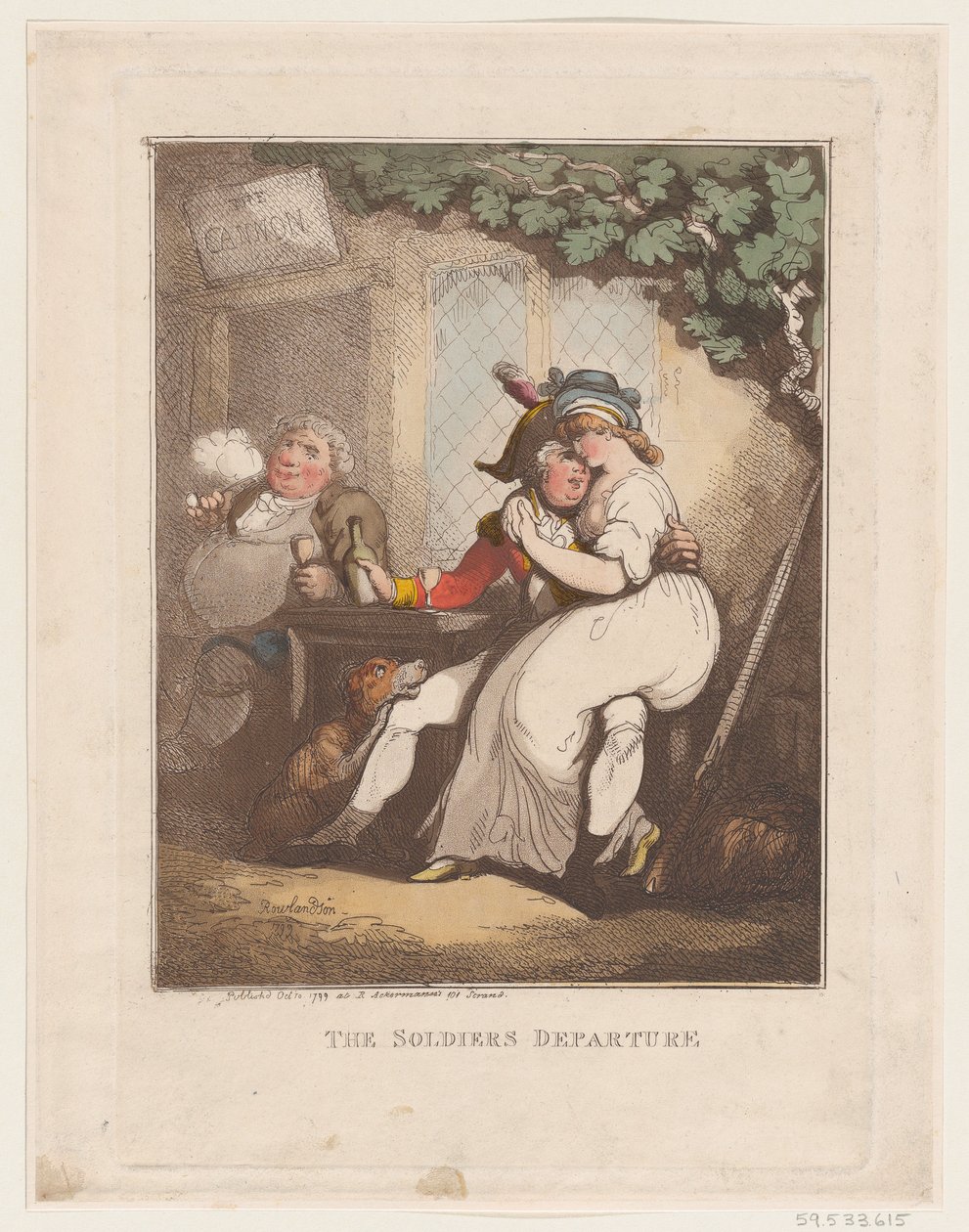 Soldatens avgång, 10 oktober 1799., 10 oktober 1799. av Thomas Rowlandson