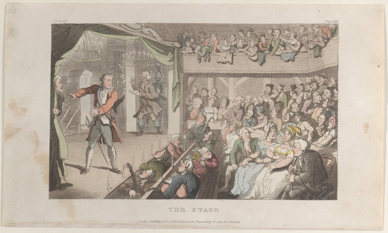 Scenen. George Primrose som Horatio, från The Vicar of Wakefield, 1 maj 1817., 1 maj 1817. av Thomas Rowlandson