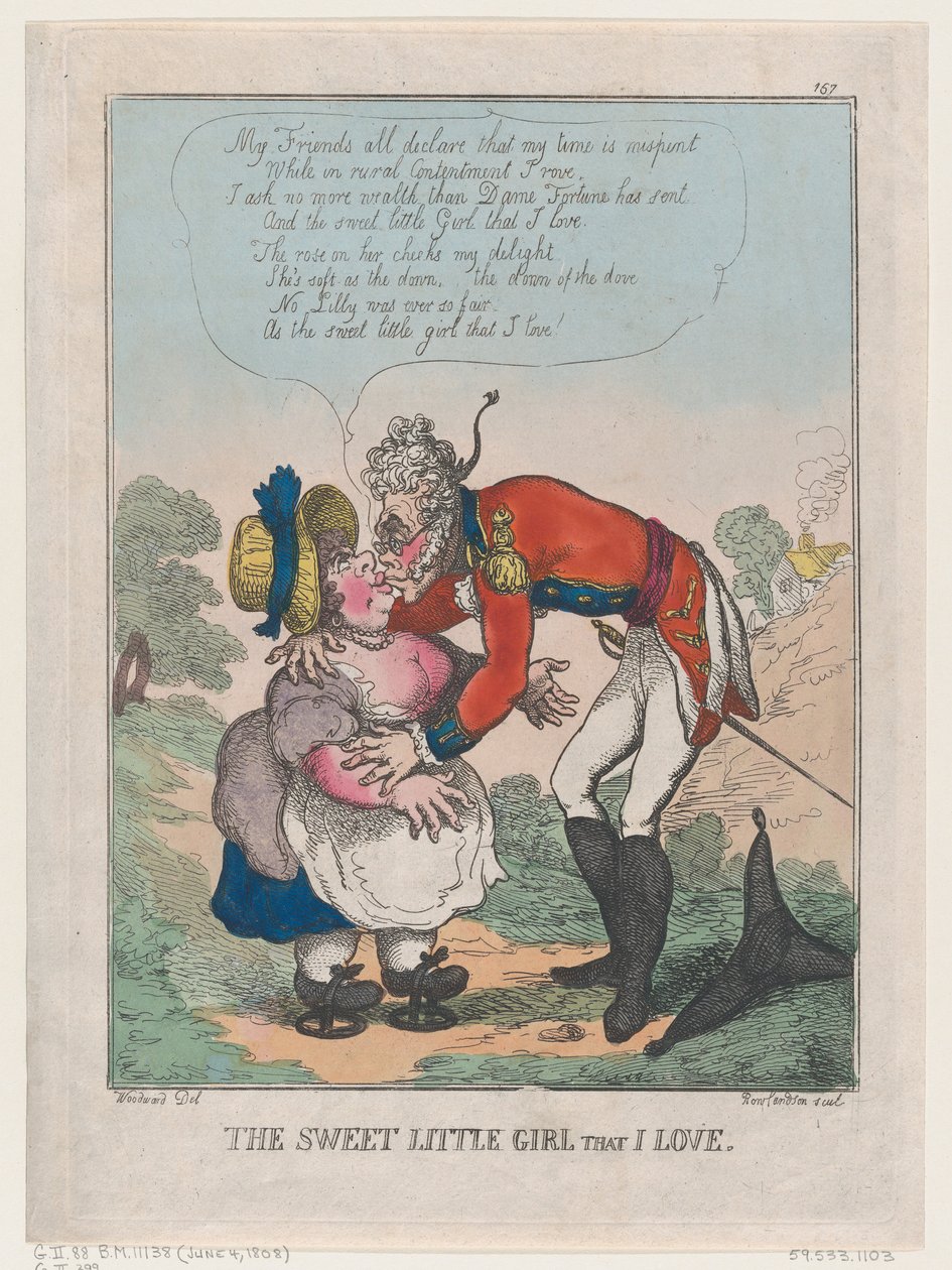 Den söta lilla flickan som jag älskar, 4 juni 1808., 4 juni 1808. av Thomas Rowlandson