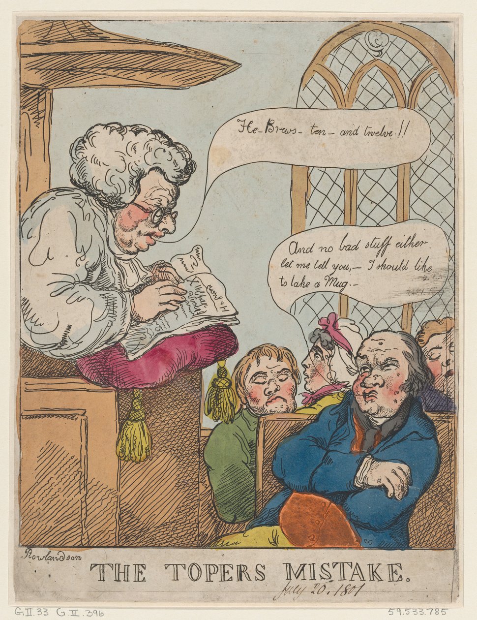 The Topers misstag, 20 juli 1801., 20 juli 1801. av Thomas Rowlandson