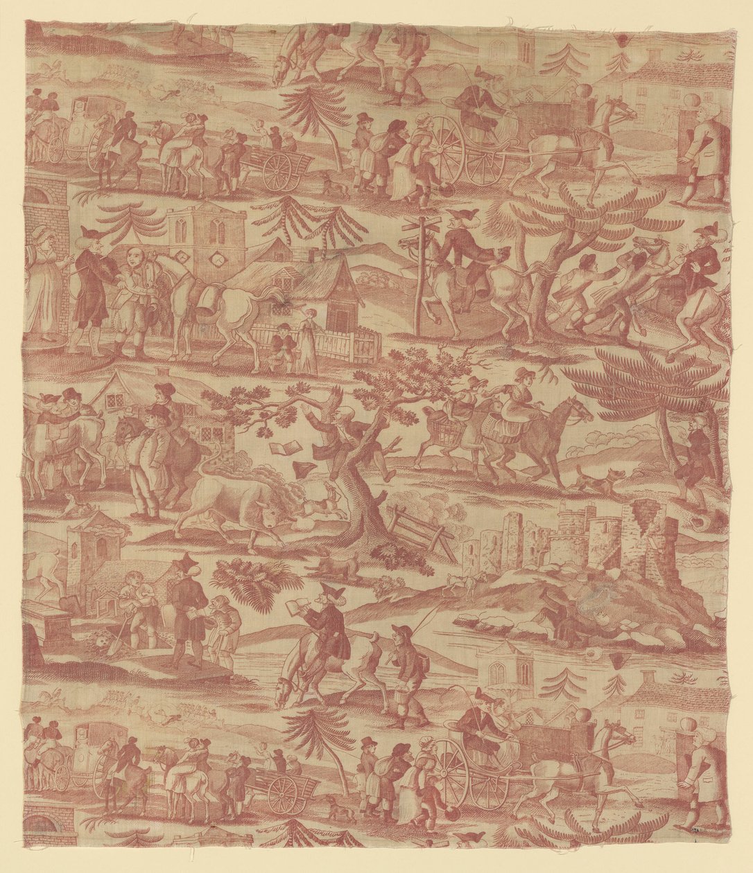 The Travels of Doctor Syntax (möbeltyg) av Thomas Rowlandson