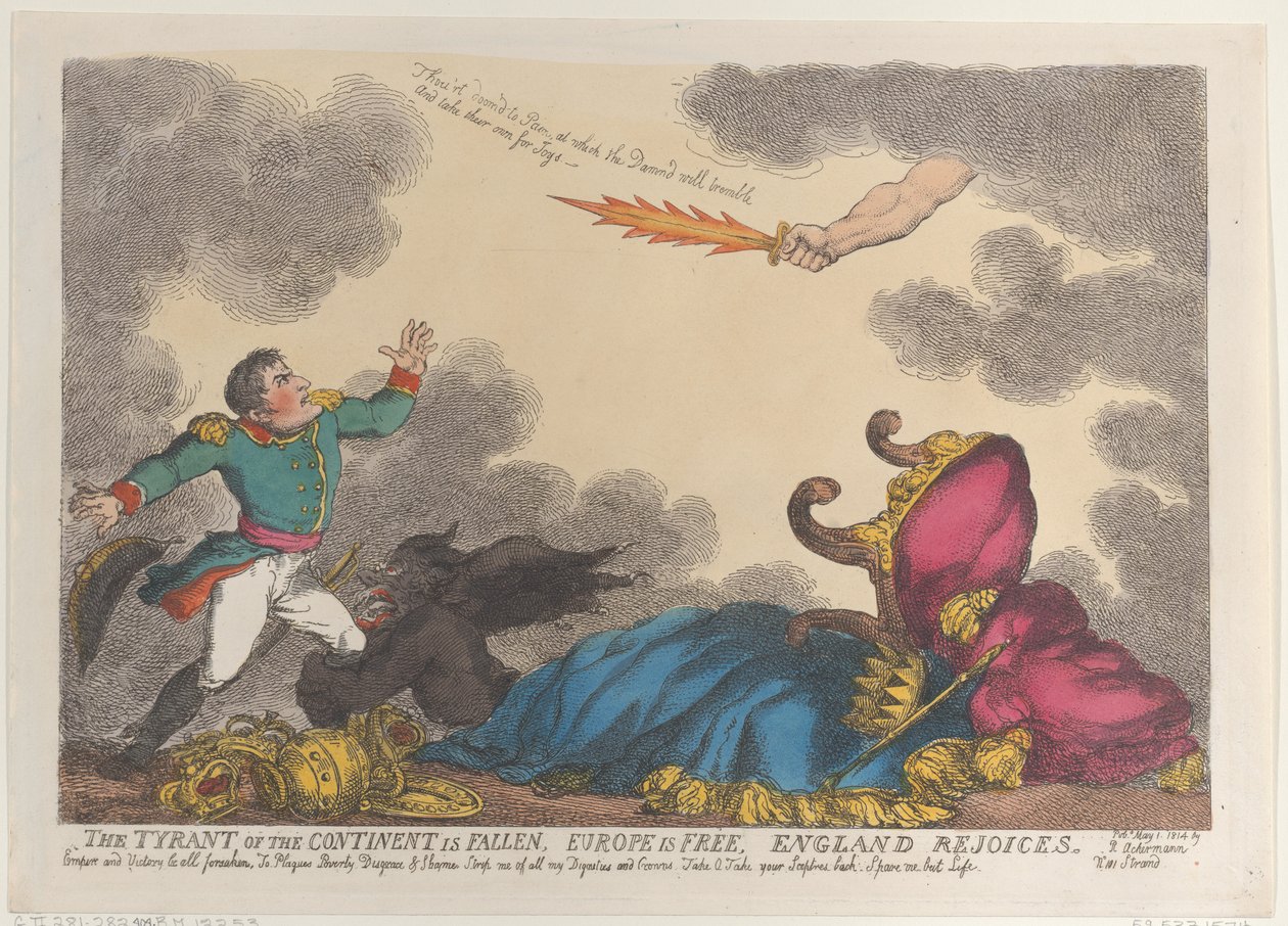 Kontinentens tyrann är fallen, Europa är fritt, England jublar, 1 maj 1814., 1 maj 1814. av Thomas Rowlandson