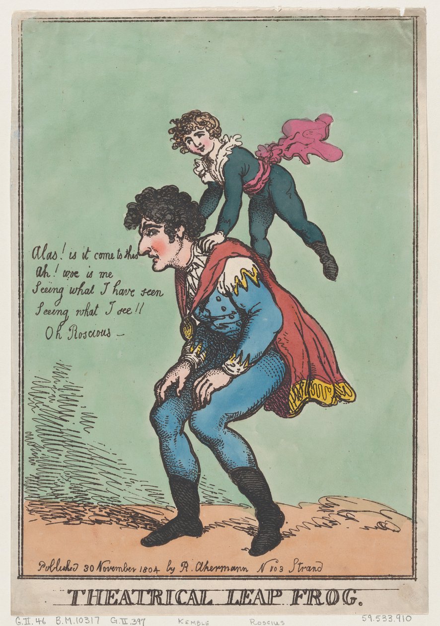 Teatrala Leap Frog, 30 november 1804, 30 november 1804. av Thomas Rowlandson